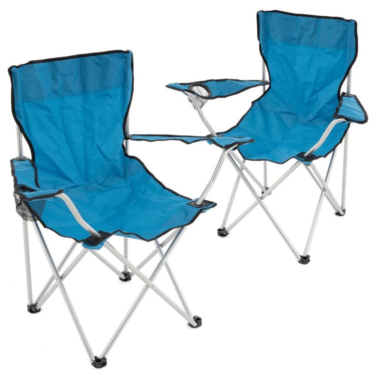 Set skládacích židlí - 2 ks, modrá