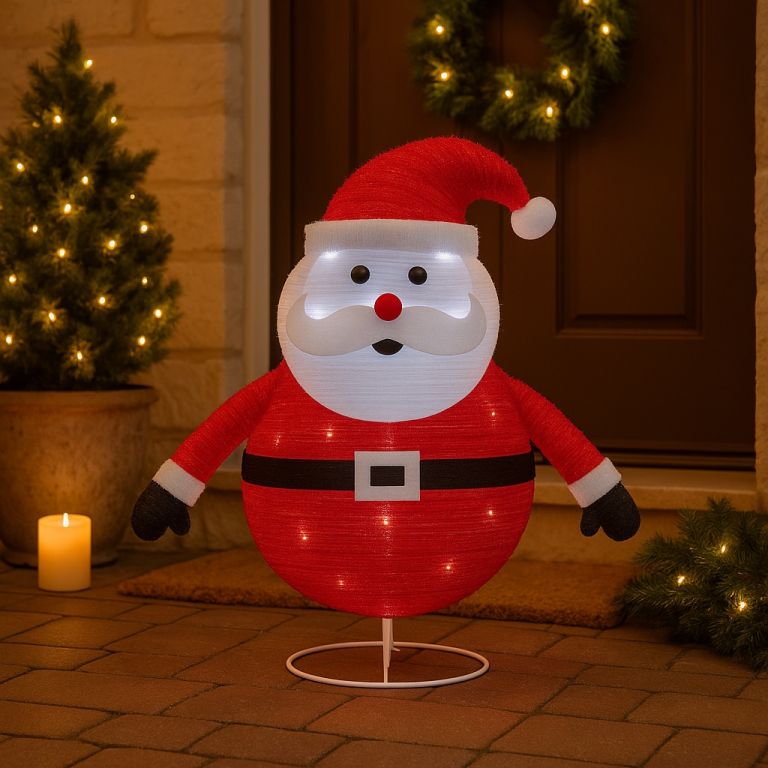 Nexos 72896 Vianočná dekorácia - Santa Claus, 30 LED, 58 cm