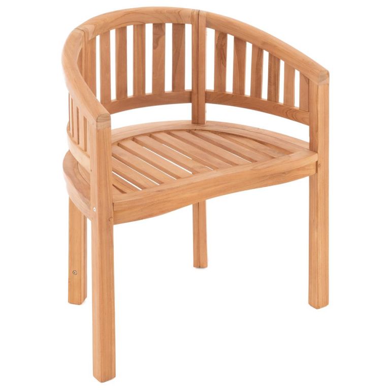 DIVERO stolička - ošetrený teak