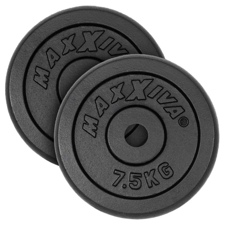 MAXXIVA® 81685 MAXXIVA Sada závaží na činky 2 x 7,5 kg, litina, černá
