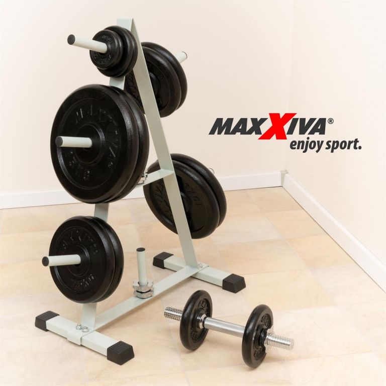 MAXXIVA 81707 Sada 4 závaží na činky celkom 30 kg, liatina, čiern