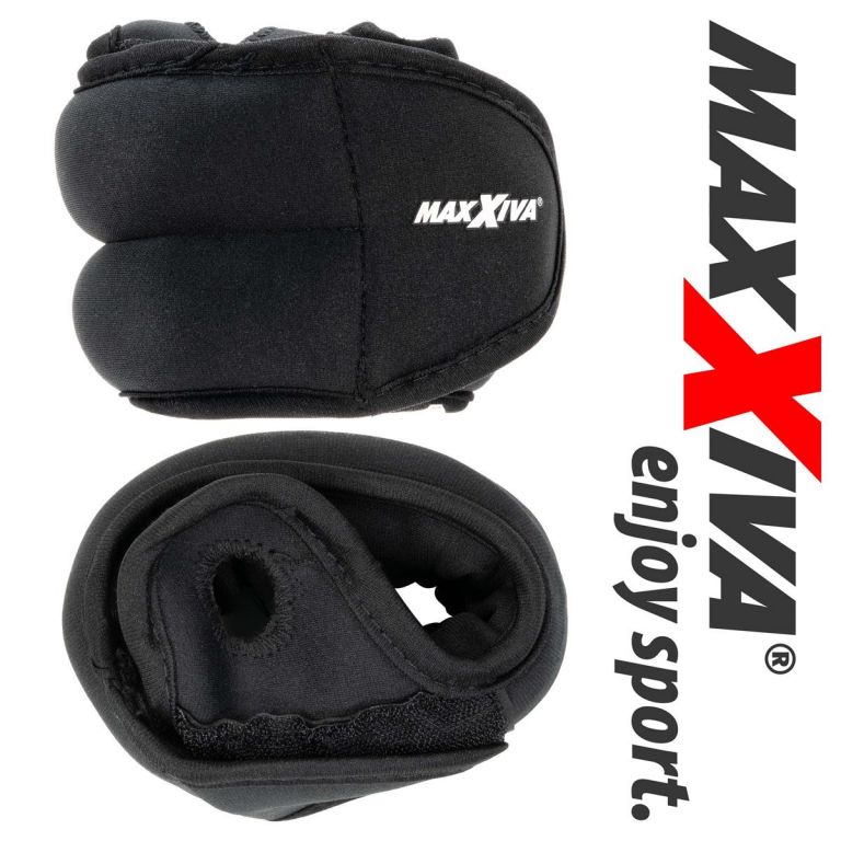 MAXXIVA® 84766 MAXXIVA Sada zátěžových manžet na ruce, 2 x 1 kg, černá