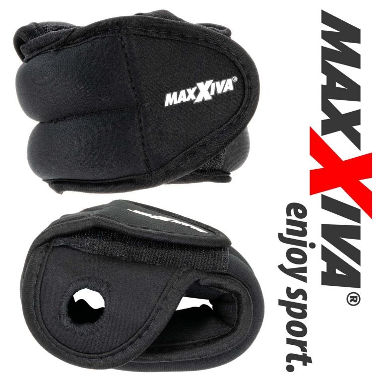 MAXXIVA® 84767 MAXXIVA Sada zátěžových manžet na ruce, 2 x 0,5 kg, černá