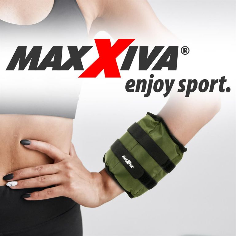 MAXXIVA® 84976 MAXXIVA Zátěžové manžety, 2 x 2,5 kg, zelená