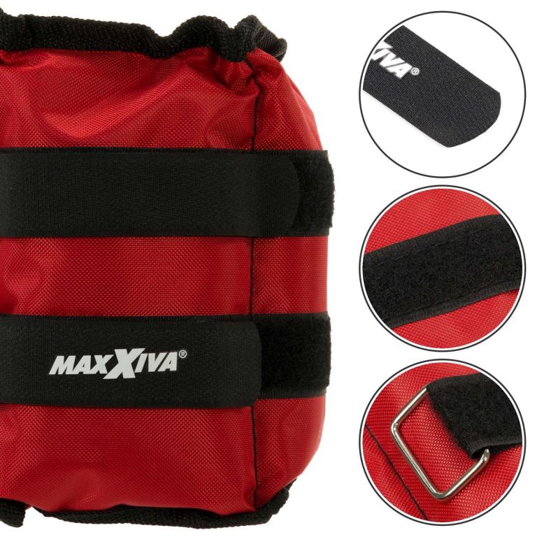 MAXXIVA® 84980 MAXXIVA Zátěžové manžety, 2 x 2 kg, červená