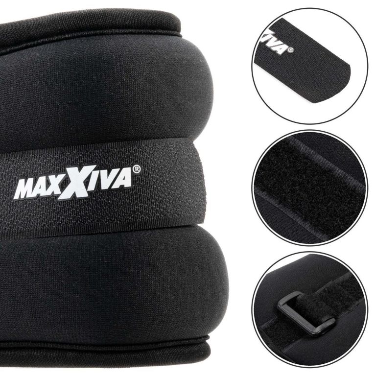 MAXXIVA Zátěžové manžety 2 x 0,5 kg, černé