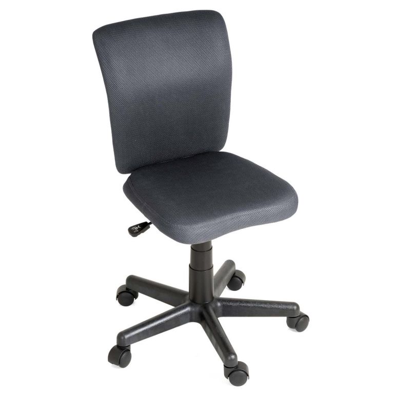 Dětská otočná kancelářská židle, bez područek, šedá