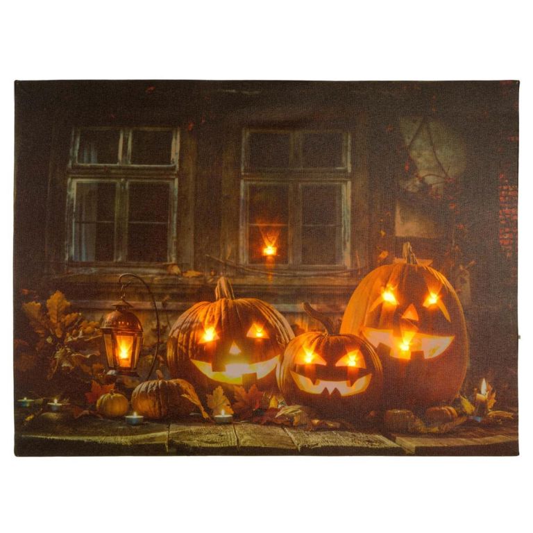 Nástěnná malba Halloween, 30 x 40 cm, 9 LED