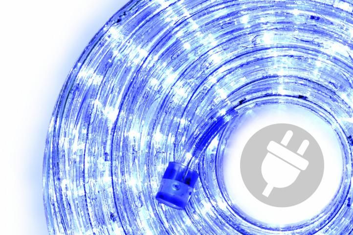 LED světelný kabel - 240 diod, 10 m, modrý