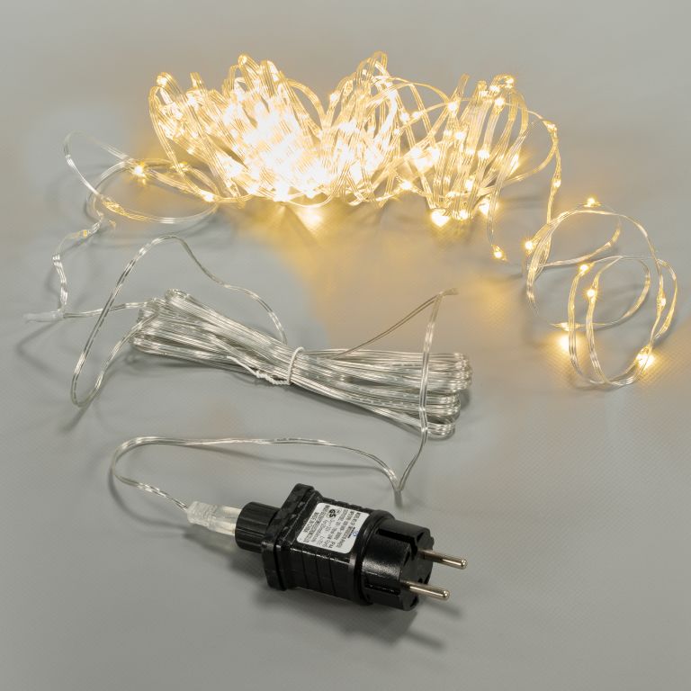 92017 NEXOS Světelný LED drátek, 100 LED diod, 10 m, teple bílá