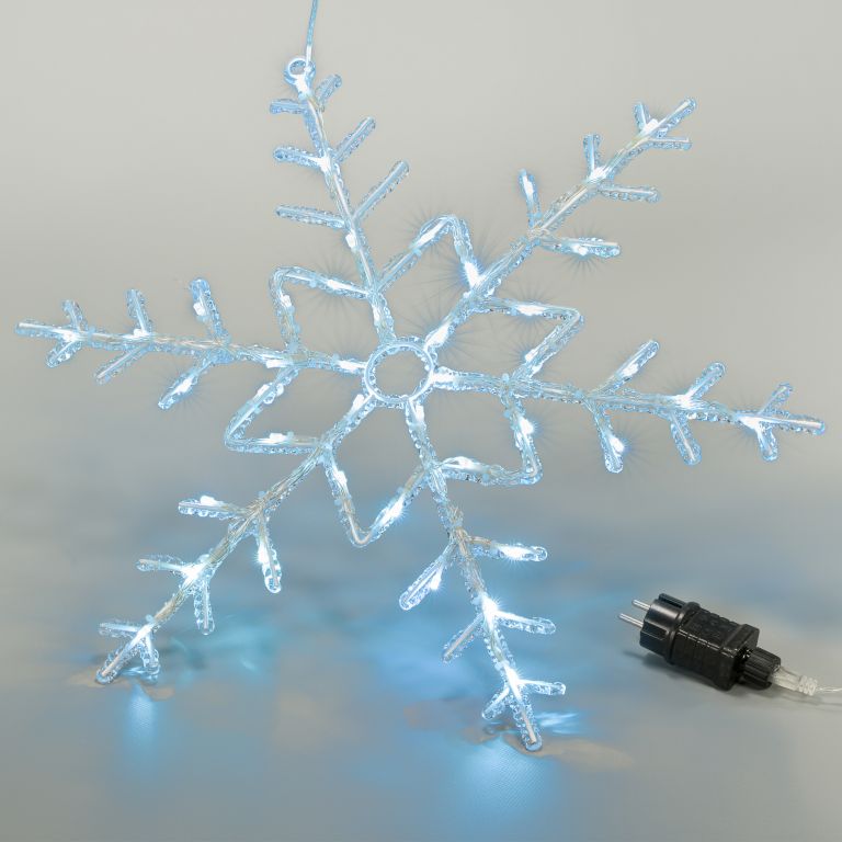 Nexos 92049 Vianočná LED dekorácia, snehová vločka, 42 LED, 55 cm