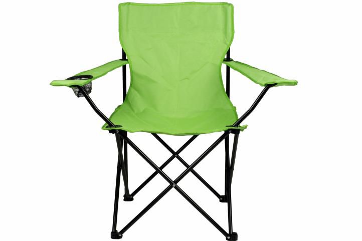 Divero 9527 Kempingová sada - 2x skládací židle s držákem - sv. zelená