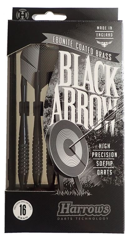 Šipky s plastovým hrotem HARROWS SOFT BLACK ARROW  16g