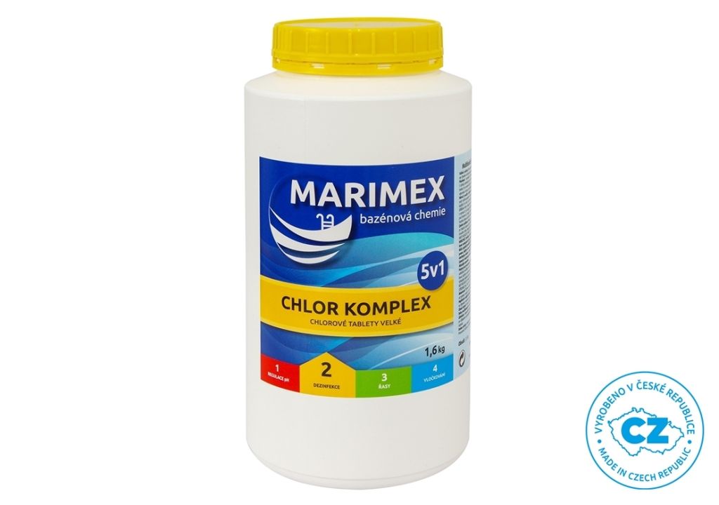 Bazénová chemie Chlor Komplex 5v1 - 1,6 kg (tablety)