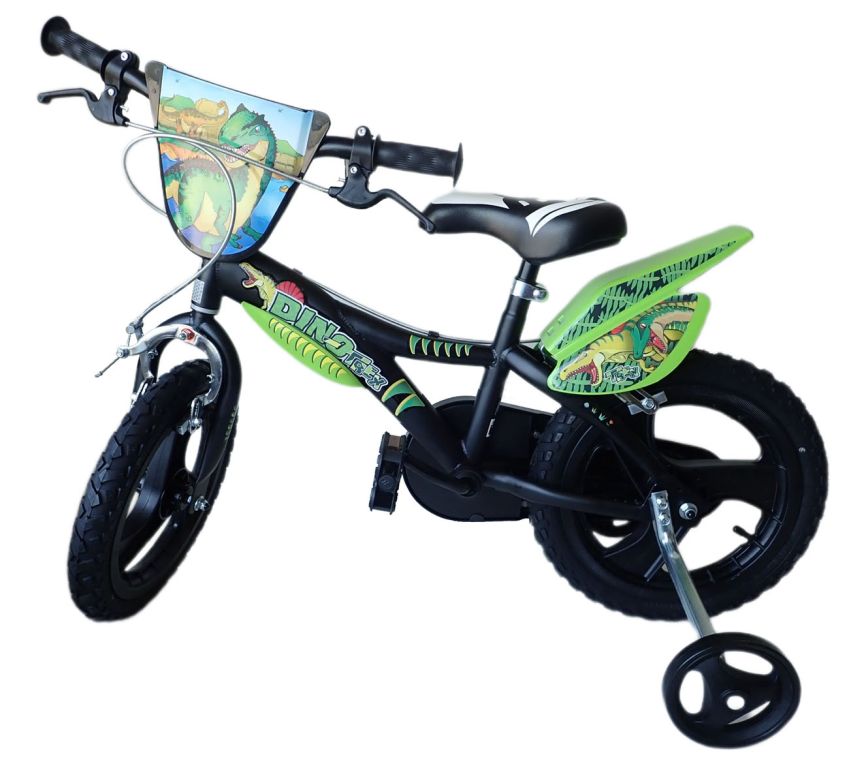 Dino Bikes Dětské kolo 14, HiTech ocel, zelené/černé