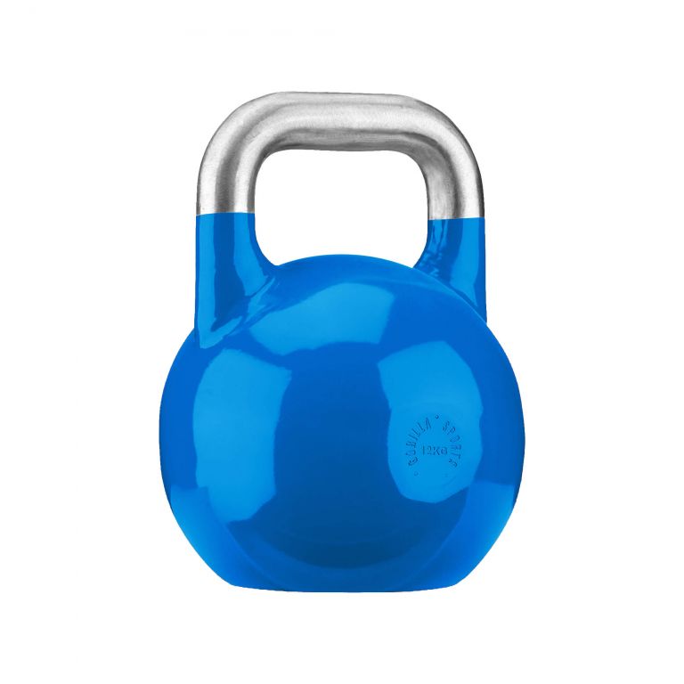 Levně Gorilla Sports Soutěžní kettlebell, modrý, 12 kg
