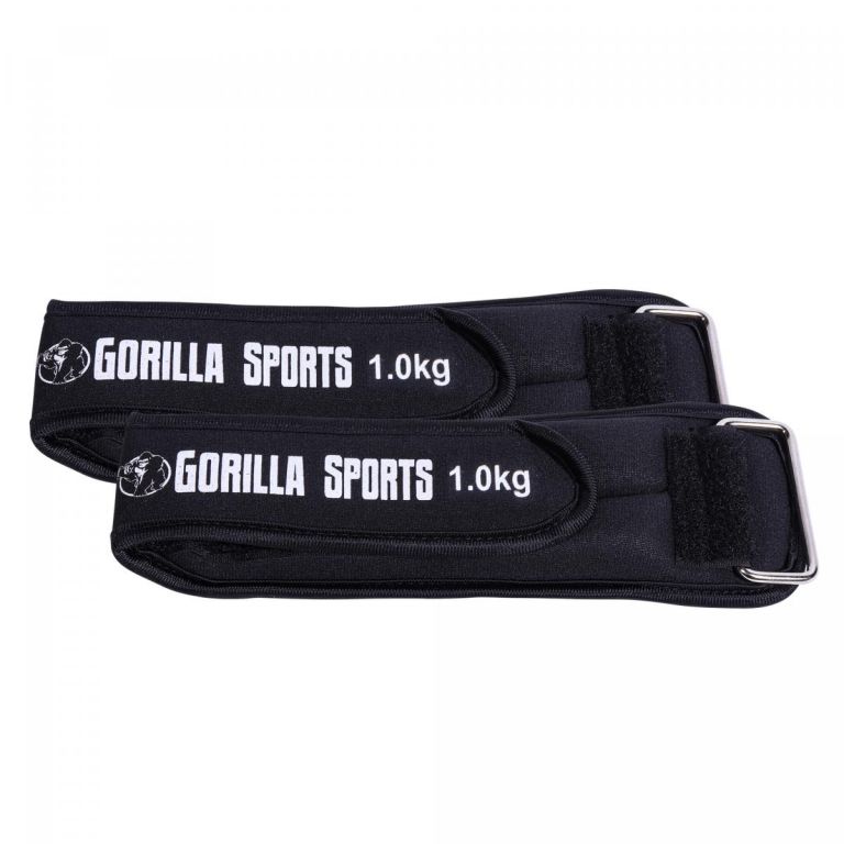 Fotografie Gorilla Sports Zátěžové manžety, černé, 2 x 1 kg