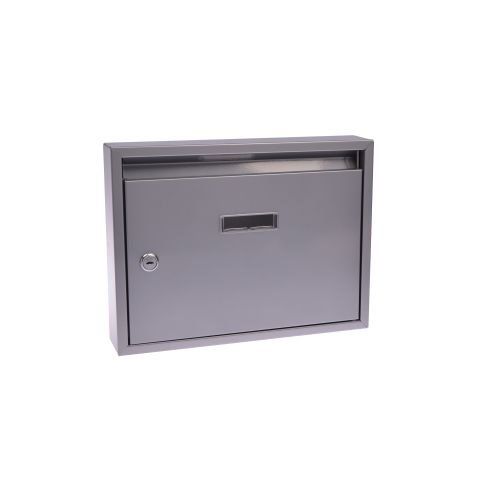 Schránka poštovní paneláková 325x240x60mm šedá bez děr