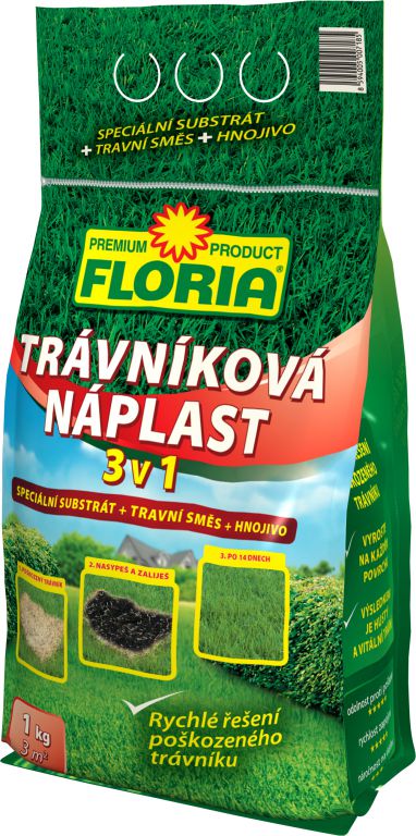 Agro Floria Hnojivo Trávníková náplast 3 v 1 1kg