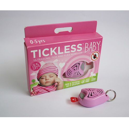 Ultrazvukový repelent TickLess Baby proti klíšťatům, růžový