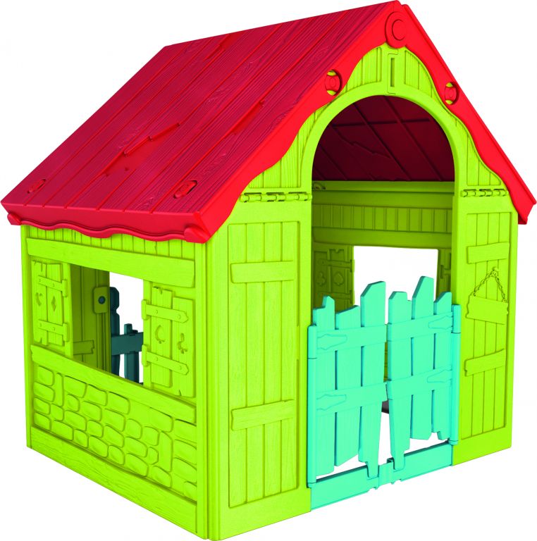 Keter zahradní dětský domek - plastový, červeno/zelený