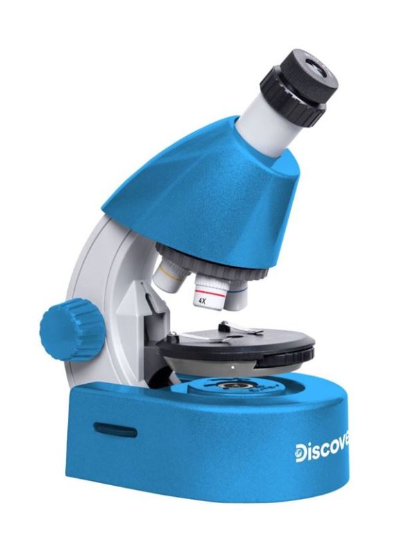 Mikroskop Discovery Micro Gravity, zvětšení až 640 x, modrý