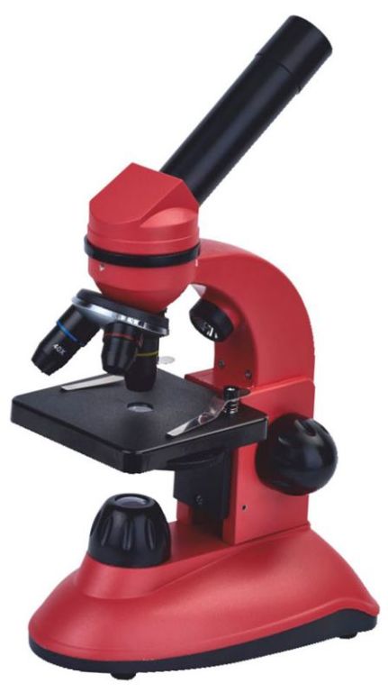 Mikroskop Discovery Nano Terra, zvětšení až 400 x, červený