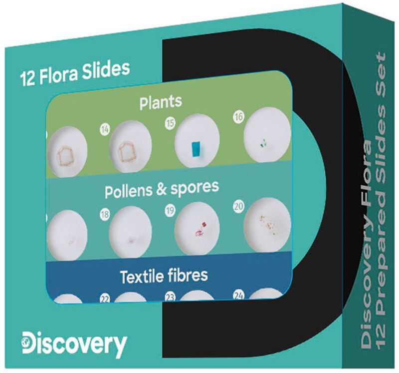 Discovery Flora 12 Prepared Slides - sada hotových preparátů