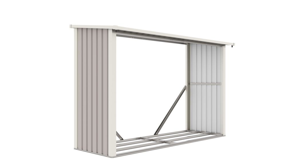 G21 Přístřešek na dřevo WOH, 335 - 242 x 89 cm, šedý