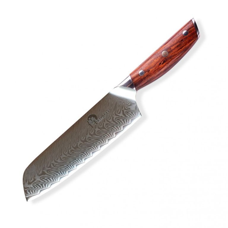 Nůž Dellinger Santoku, damascénská ocel, 17,5 cm