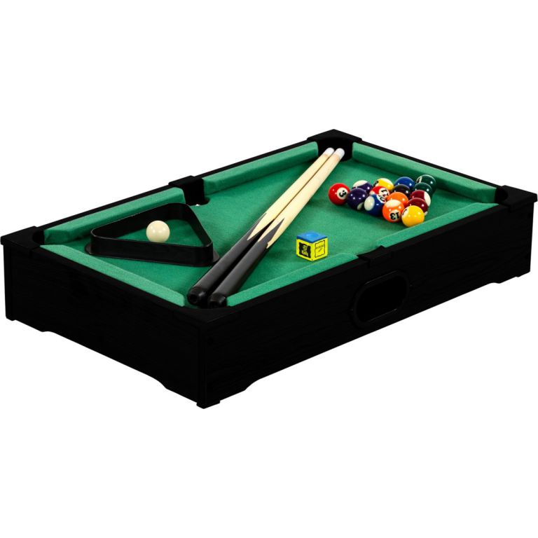 Mini kulečník pool s příslušenstvím 51 x 31 x 10 cm - černý