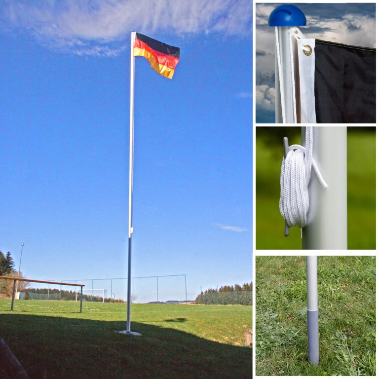 Vlajkový stožiar vrátane vlajky Európska únia - 650 cm