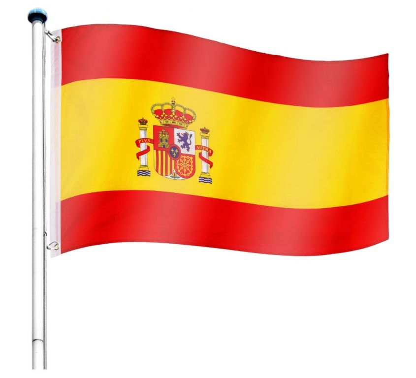 FLAGMASTER® Vlajkový stožár vč. vlajky Španělsko, 650 cm