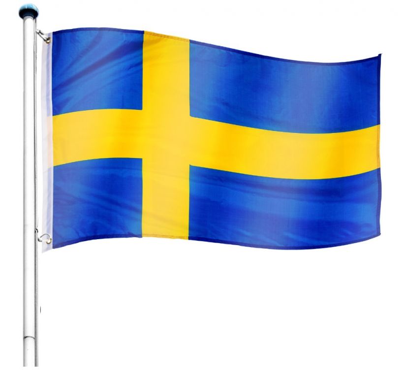 FLAGMASTER® Vlajkový stožár vč. vlajky Švédsko, 650 cm