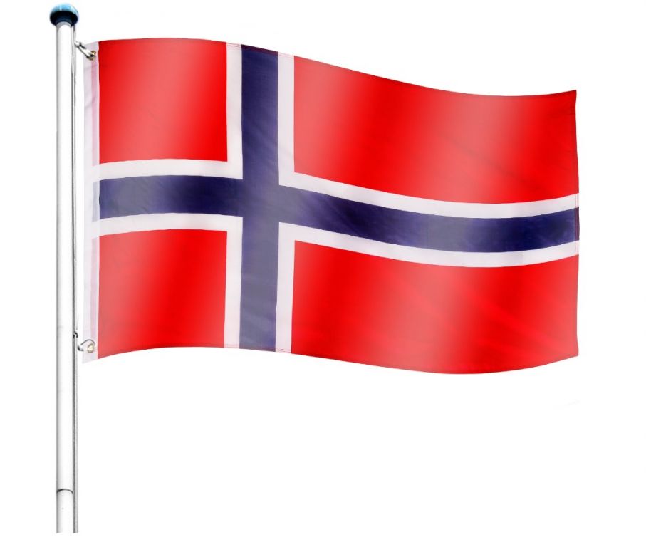 Tuin 60936 Vlajkový stožár vč. vlajky Norsko - 6,50 m