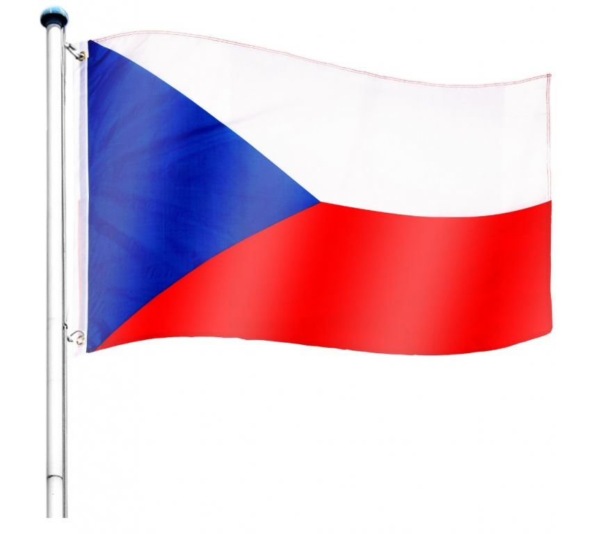 Tuin 60942 Vlajkový stožár vč. vlajky Česká republika - 6,50 m