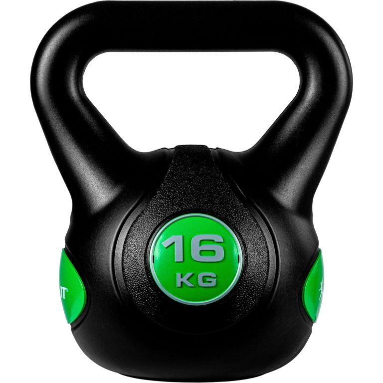 MOVIT Kettlebell činka - 16 kg, čierna/zelená