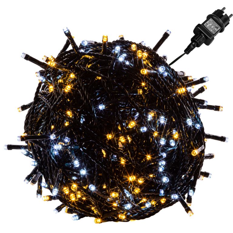 VOLTRONIC Vánoční řetěz - 10 m, 100 LED, zelený kabel