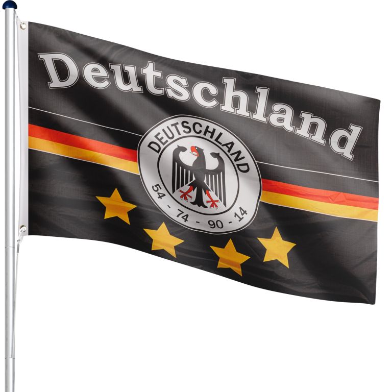 FLAGMASTER®Vlajkový stožár vč. vlajky německého týmu, 650 cm