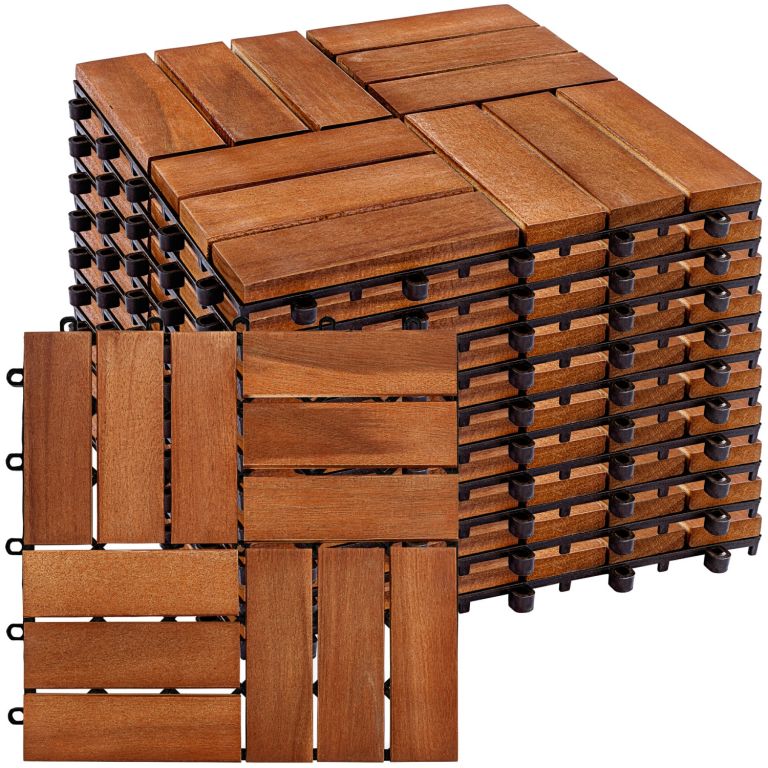STILISTA Dřevěné dlaždice, mozaika 4 x 3, akát, 1 m²