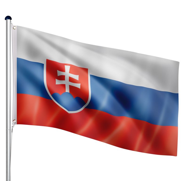 85188 FLAGMASTER® Vlajkový stožár vč. vlajky Slovensko, 650 cm