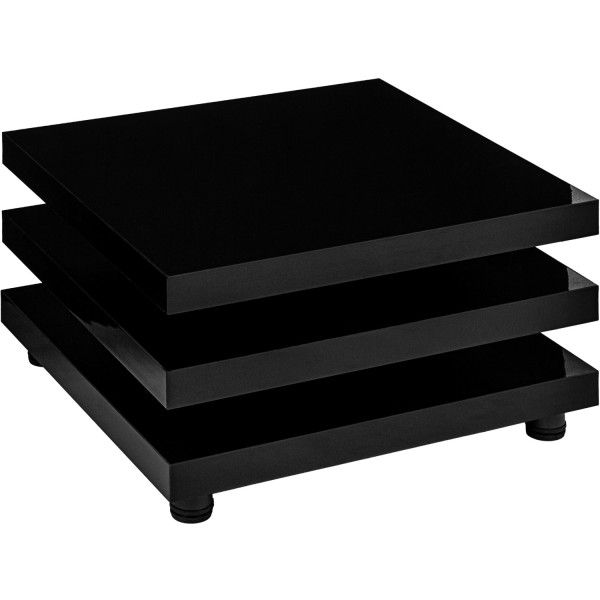 Stilista Konferenční stolek, 73 x 73 cm, černý lesk