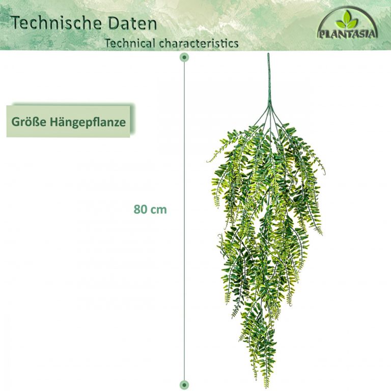 Obrázok Plantasia závesná umelá rastlina, 80 cm, 4 ks