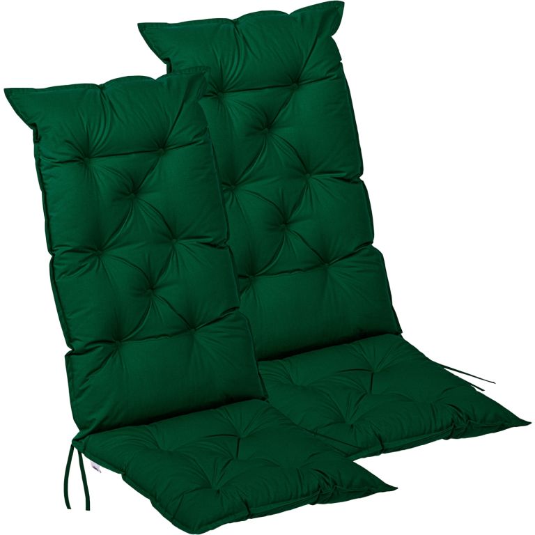STILISTA Sada 2 polstrování na židle, 125 x 50 cm, zelená