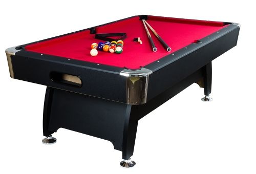 GamesPlanet® Kulečníkový stůl s vybavením 7ft, červená/černá