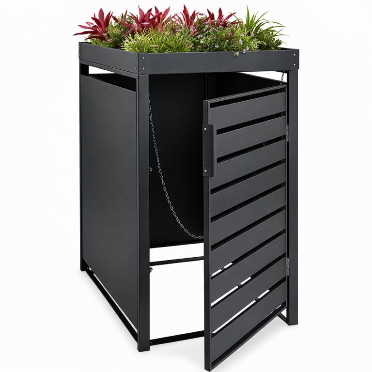 STILISTA Skriňa na 1 popolnicu, 68 x 124 x 80 cm, antracit