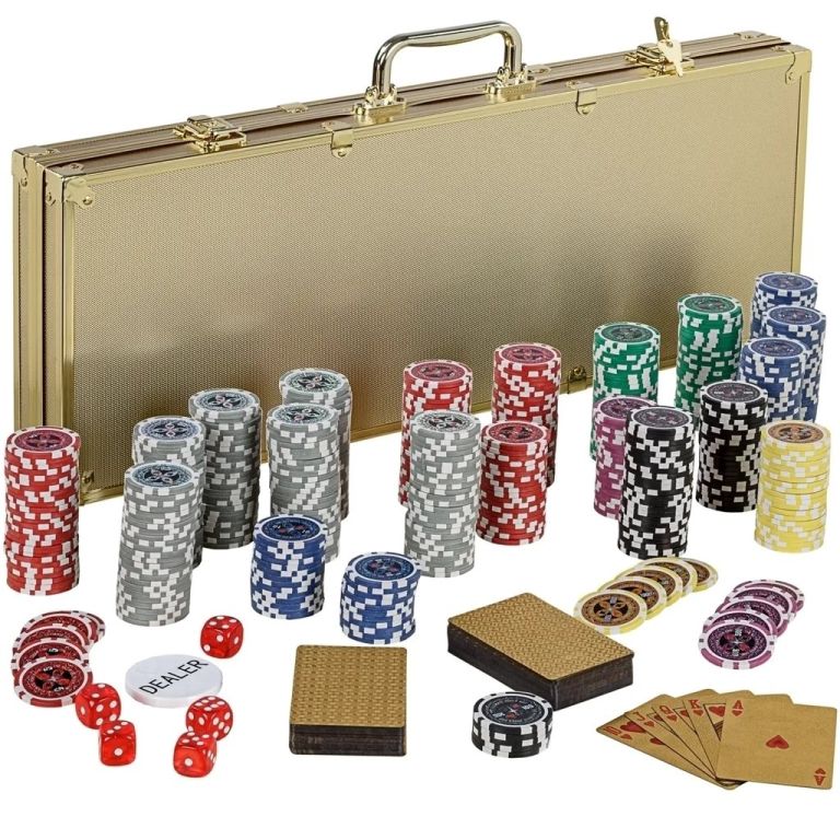 Levně GamesPlanet Poker set Gold Edition, 500 laser žetonů