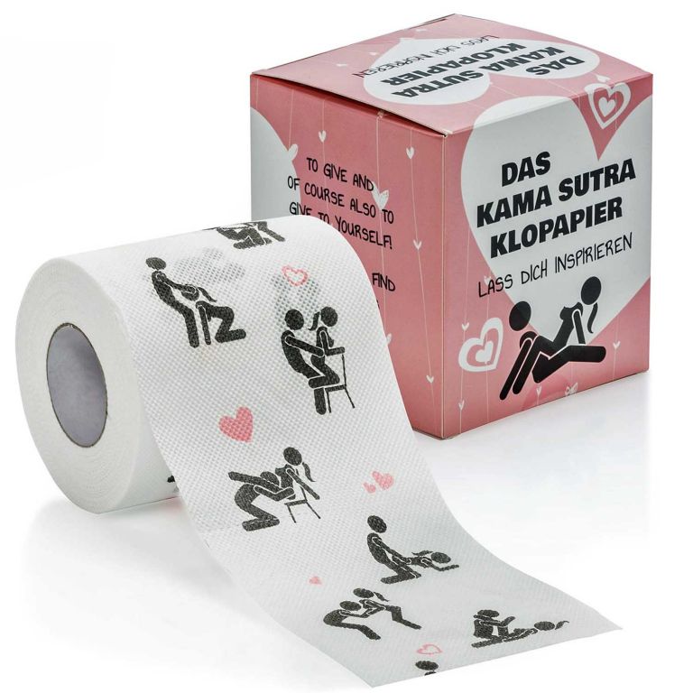 Důmyslný zábavný toaletní papír Kamasutra