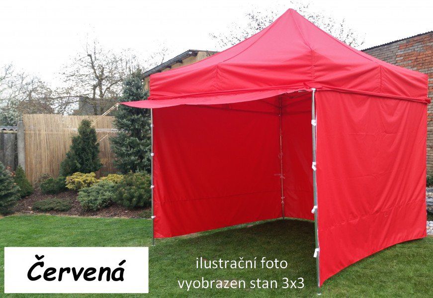 Zahradní párty stan PROFI STEEL 3x4,5 m - červená