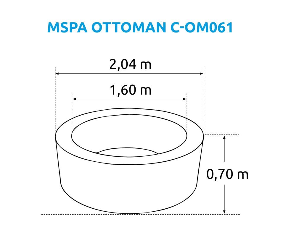 MSPA Nafukovacia vírivka Otoman, priemer 204cm, bazén vírivý